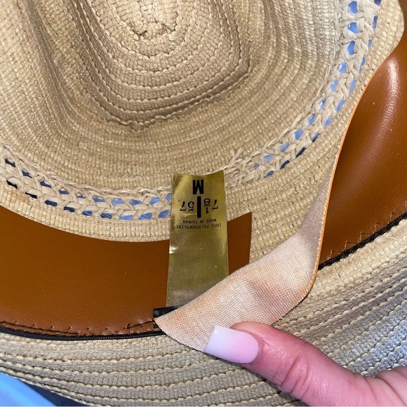 Western straw hat with bird feather brimmed cowgirl hat western wear cowgirl - Picture 4 of 6